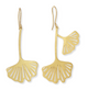 Amelia Ginkgo Leaf Earrings Brass